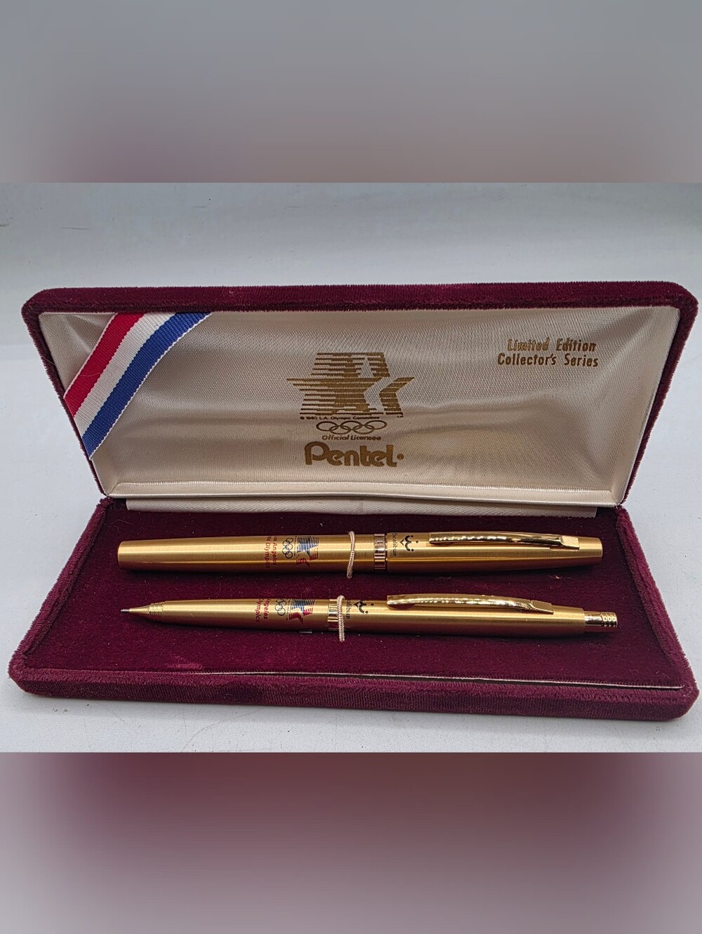 Vintage PENTEL 1984 Excalibur Los Angeles Olympics Pen/Pencil Set - Ltd Edition